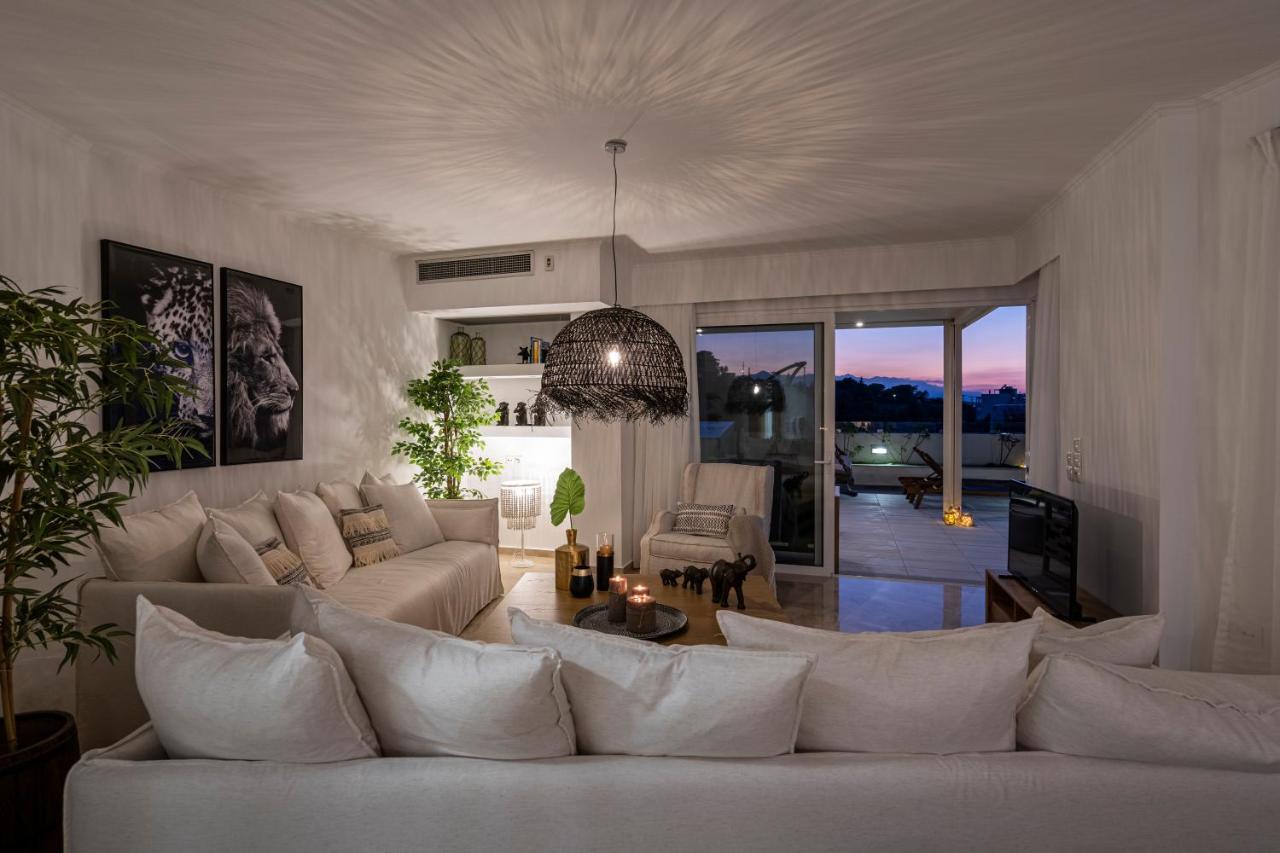 Helen Luxury Holiday House With Sea View Rethymno Exterior foto