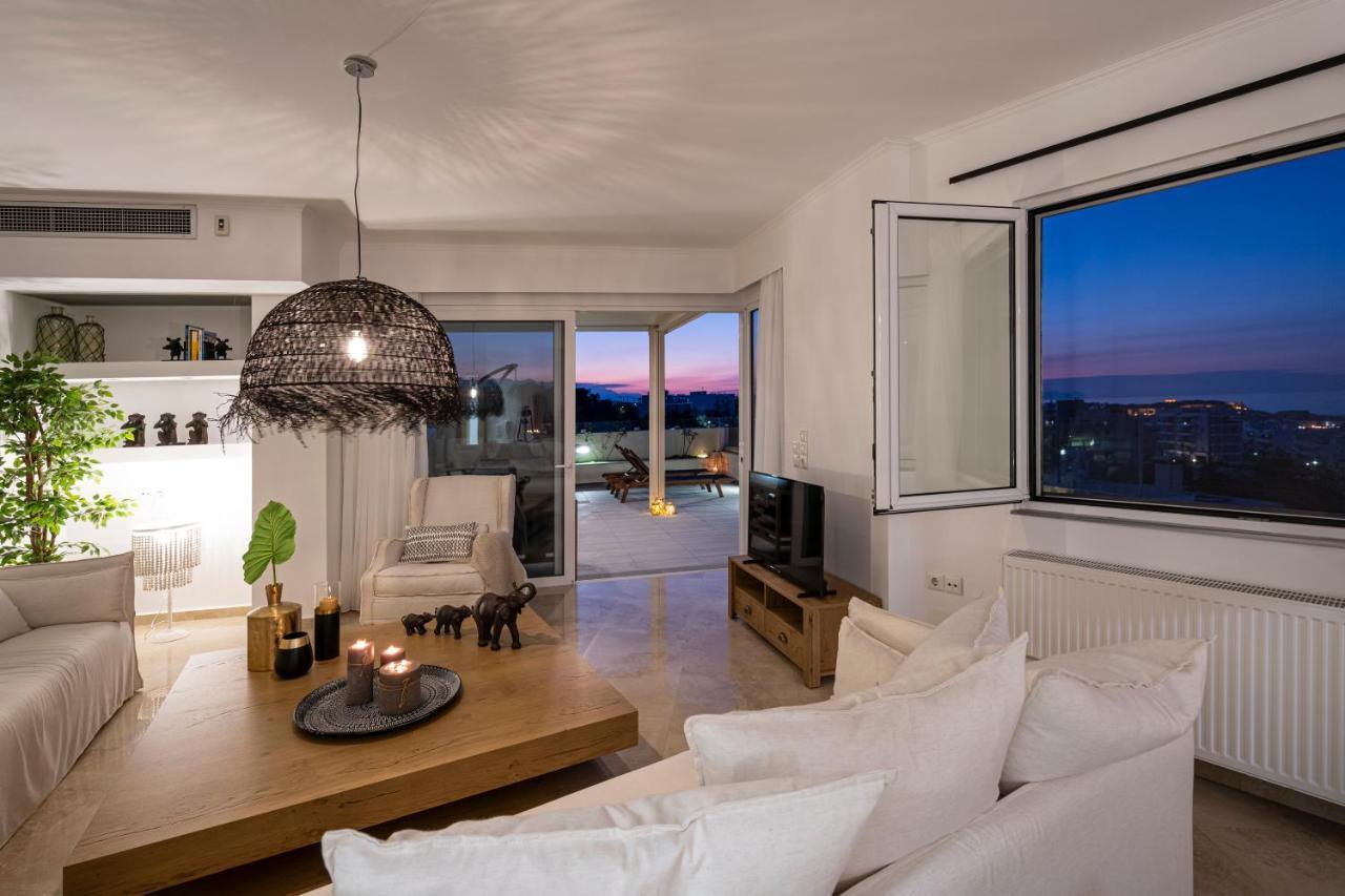 Helen Luxury Holiday House With Sea View Rethymno Exterior foto