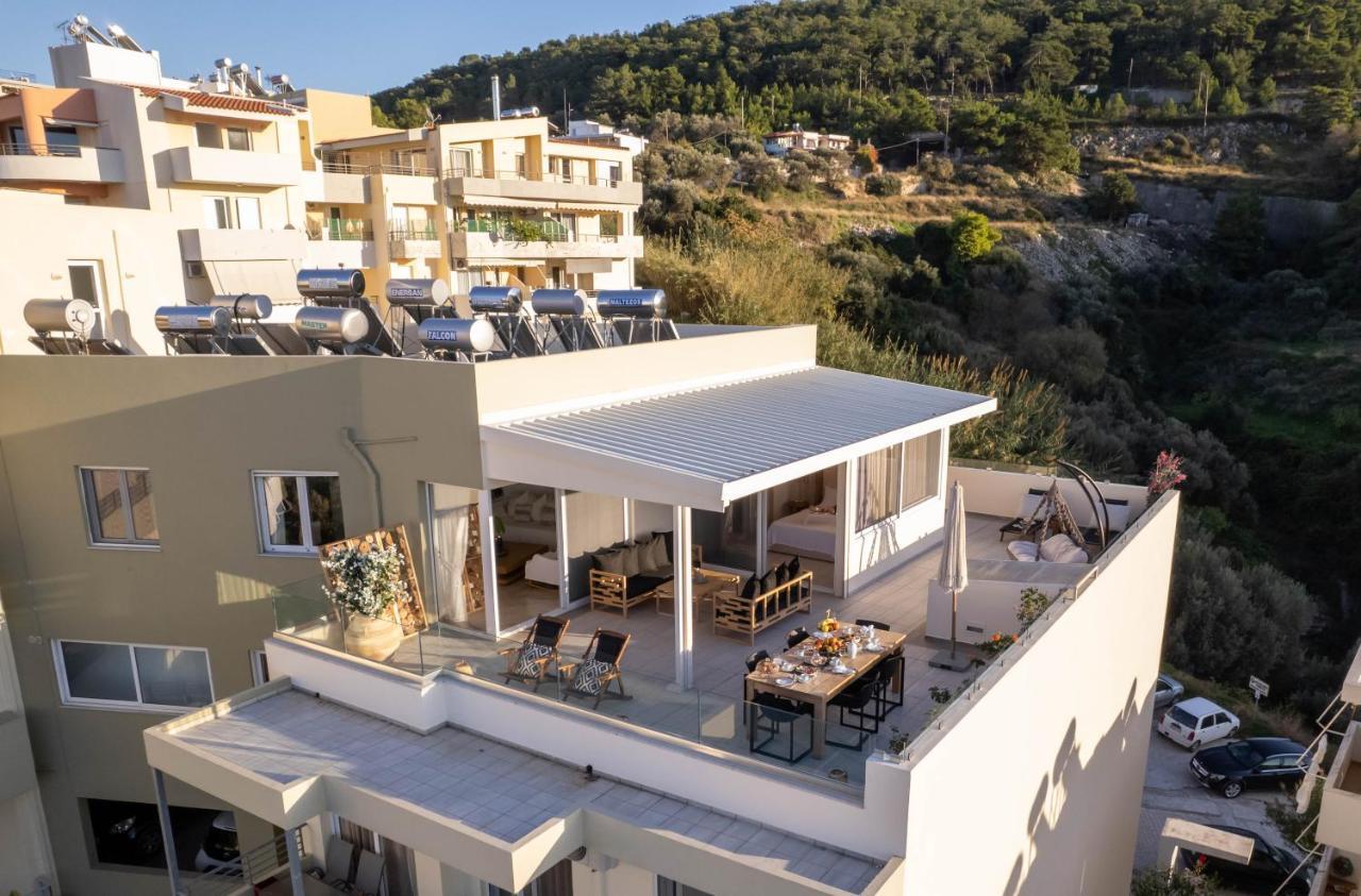 Helen Luxury Holiday House With Sea View Rethymno Exterior foto